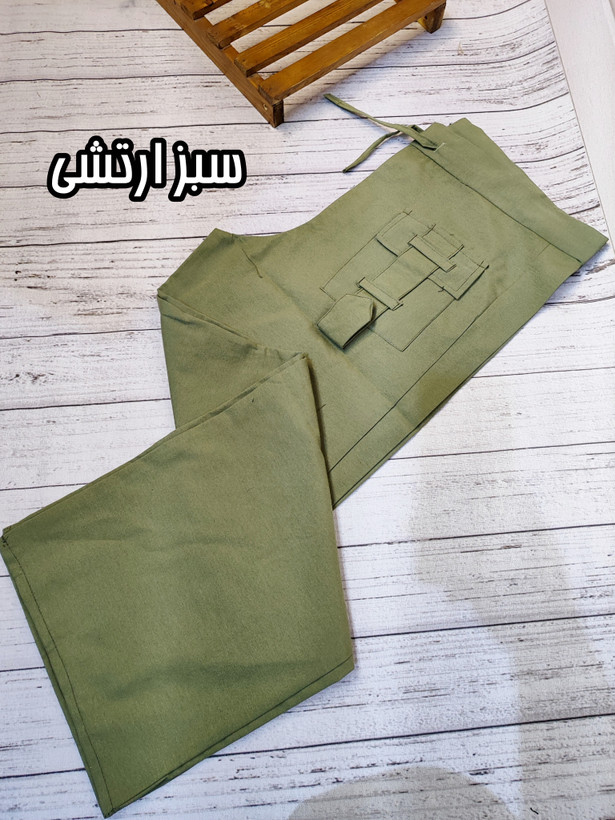 شلوار نیم بگ نخ لینن زنانه