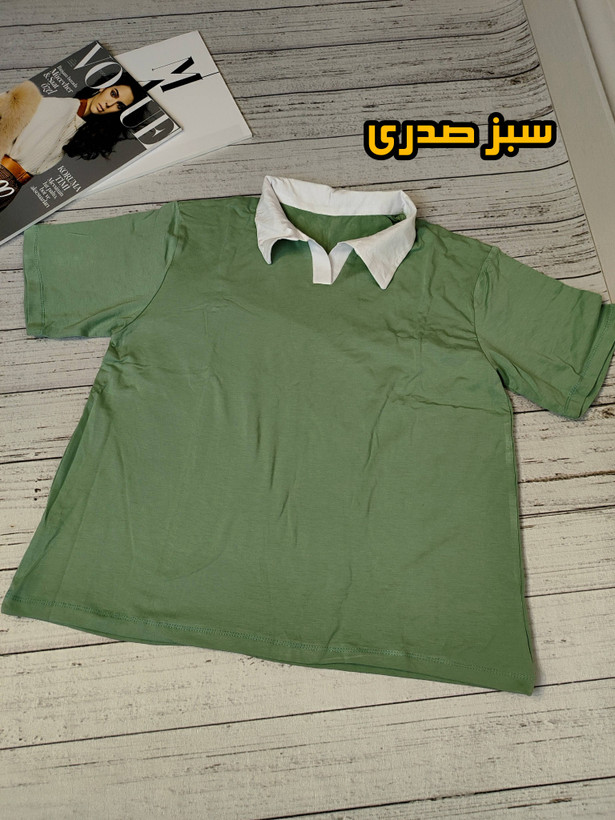 پولوشرت یقه دار نخ پنبه زنانه