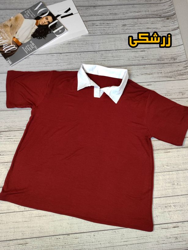 پولوشرت یقه دار نخ پنبه زنانه