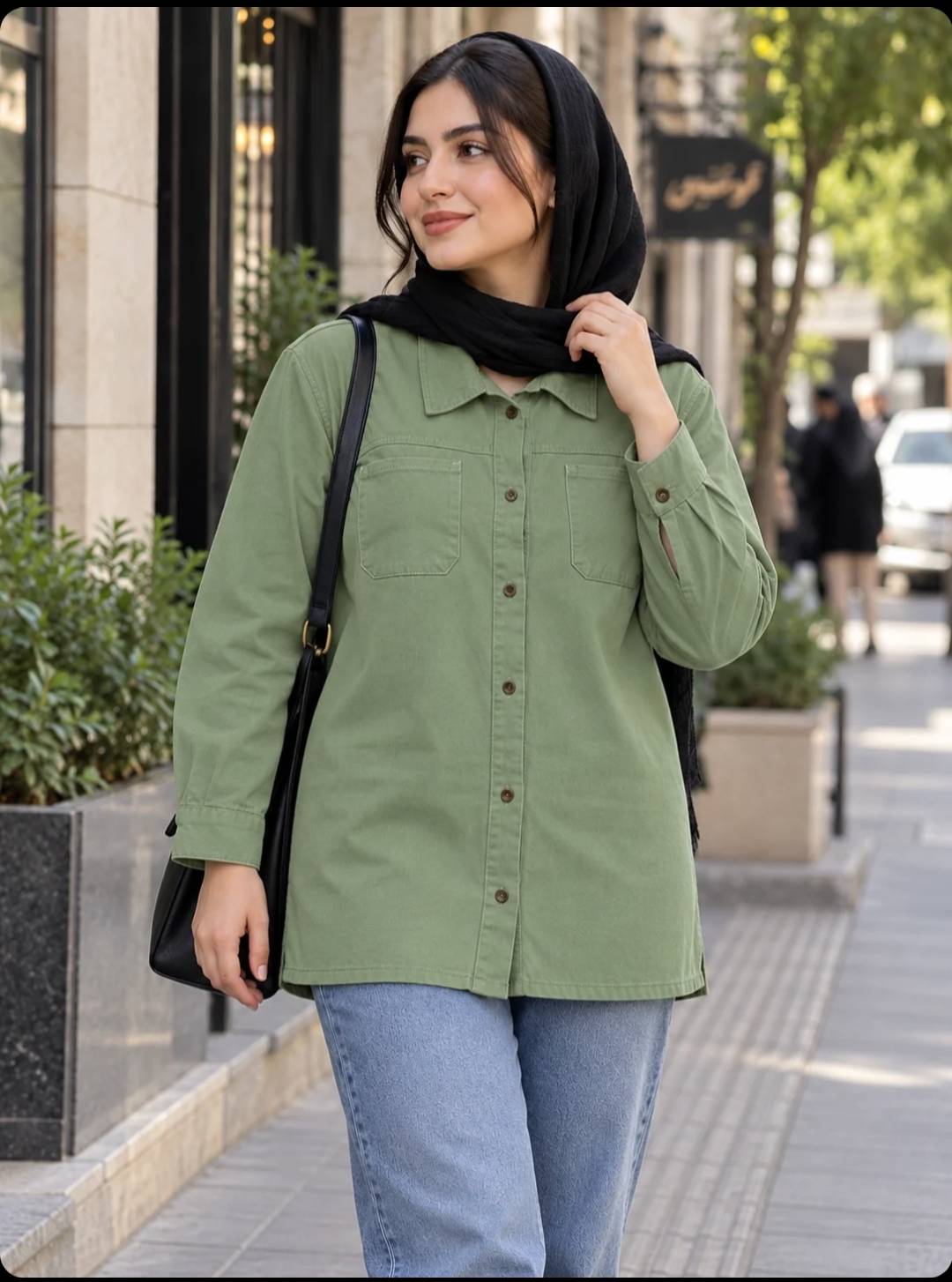مانتو کتان کجراه زنانه پاییزه گرم بالا