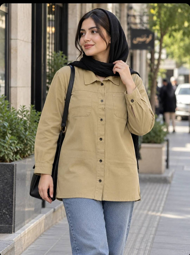 مانتو کتان کجراه زنانه پاییزه گرم بالا
